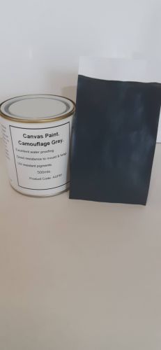 1 x 500mls Camouflage Grey. Ral 7016. Canvas Soft Top, Tilt & Awning Paint 