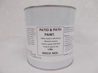 2.5lt Patio, Path & Paving Slab Paint Garden BBQ Tarmac - Brick Red
