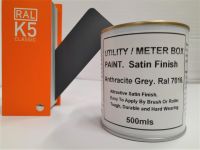 1 x 500ml Utility & Meter Box Paint. Anthracite Grey Ral 7016 Satin Finish