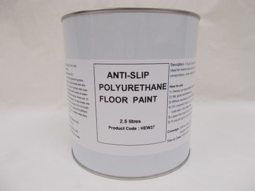2.5lt Anti Slip Polyurethane Floor Paint. Make steps etc safe
