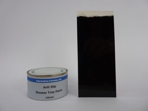1 x 150ml Jet Black Anti Slip Shower Tray And Bath Paint