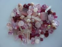 250 Mixed Glass Acrylic Jewellery Making Craft Beads Candy Tuft