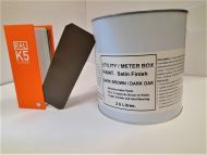 1 x 2.5lt Utility & Meter Box Paint. Dark Brown (Dark Oak) BS381c 499. Satin Finish