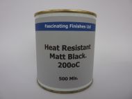 500ml Heat Resistant Matt Black Paint High Temperature 200oC