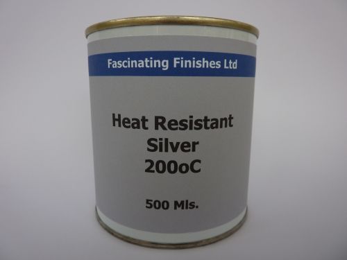 500mls Heat Resistant Silver Paint High Temperature 200oC