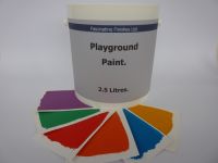 1 x 2.5lt Playground Paint 9 Colours For Playgroup School Nursery Line Marking