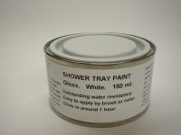 1 x 150ml Gloss White Shower Tray Paint