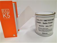 1 x 500ml Utility & Meter Box Paint. White RAL 9003. Satin Finish