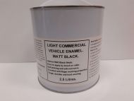 1 x 2.5lt Van Paint - Matt Black. Apply By Brush, Roller Or Spray
